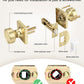 KNOBWELL 1 Pack Gold Door Knobs Interior, Privacy Door Knob for Bedroom or Bathroom, Square Shape Heavy Duty Zinc-Alloy Privacy Door Knob, Matte Gold Interior Door Knobs with Emergency Unlock