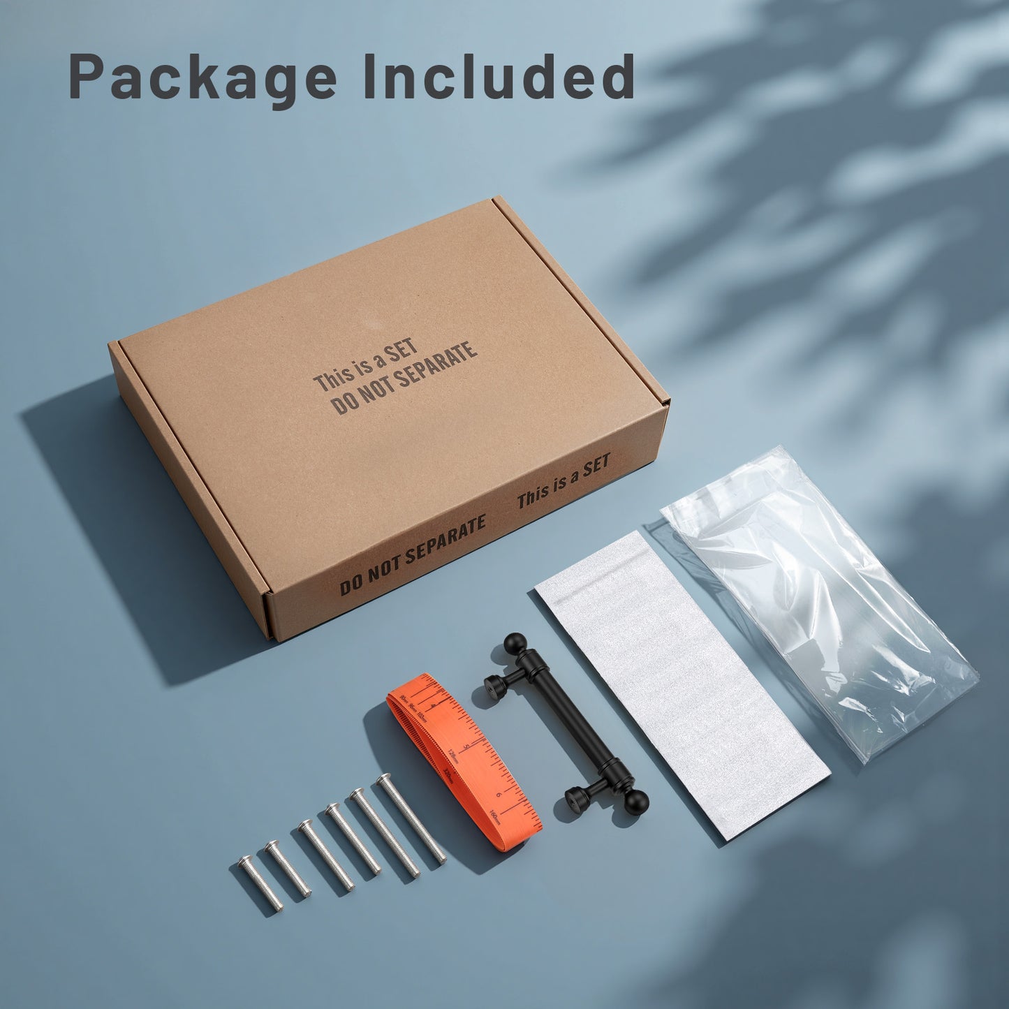 KNOBWELL Aluminum Alloy Solid Kitchen Cabinet Handles Drawer Pulls Cabinet Pulls - PD206A