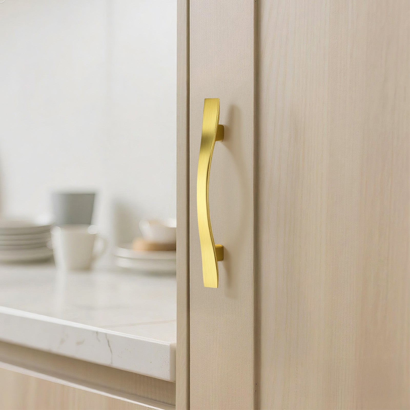 Wave Style Black/Bronze Kitchen Cabinet Handles, Modern Dresser Drawer KNOBWELL Wave Style Black/Bronze Kitchen Cabinet Handles, Modern Dresser Drawer KNOBWELL