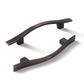 Wave Style Black/Bronze Kitchen Cabinet Handles, Modern Dresser Drawer Pulls - Hole Spacing for 3'' - PD840