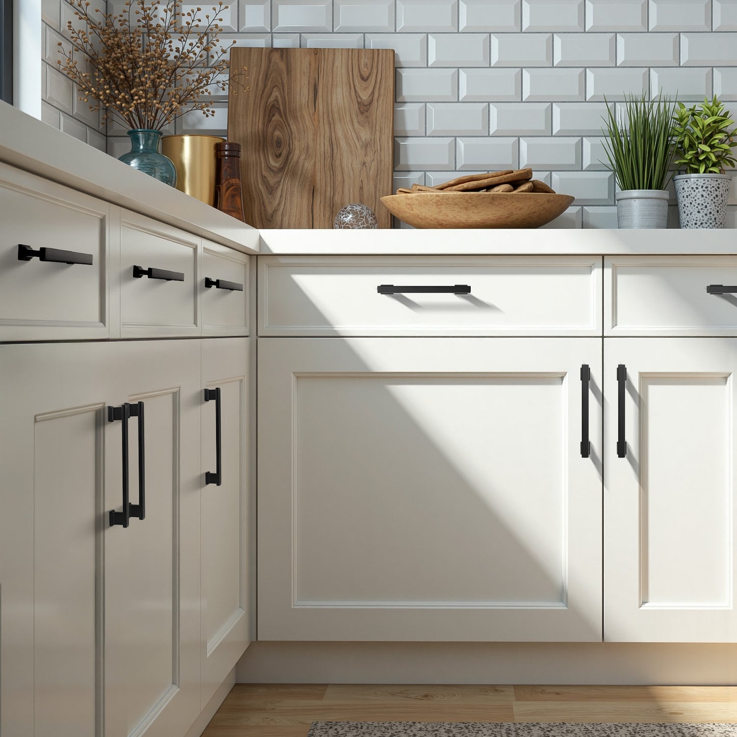 KNOBWELL Zinc Alloy Solid Kitchen Cabinet Handles Drawer Pulls - PD92002