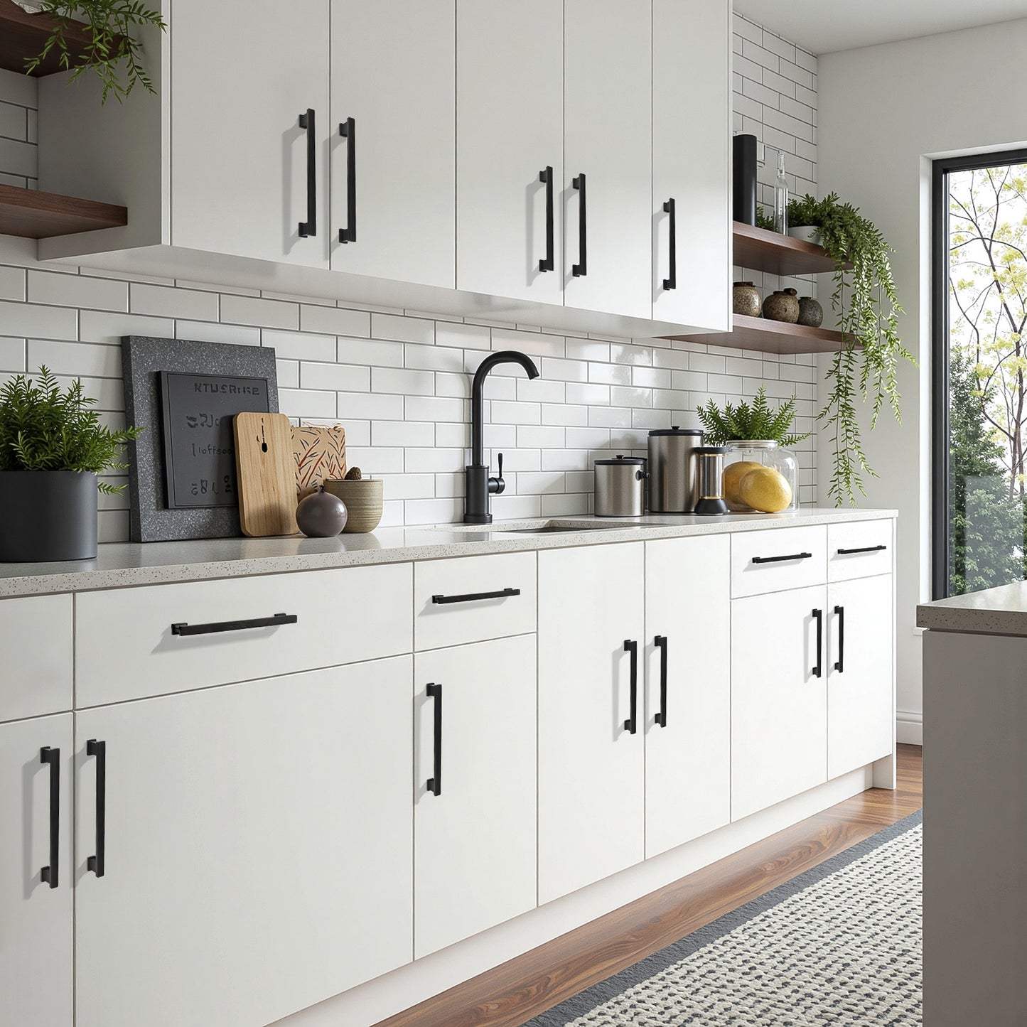 KNOBWELL Zinc Alloy Solid Kitchen Cabinet Handles Drawer Pulls - PD92002