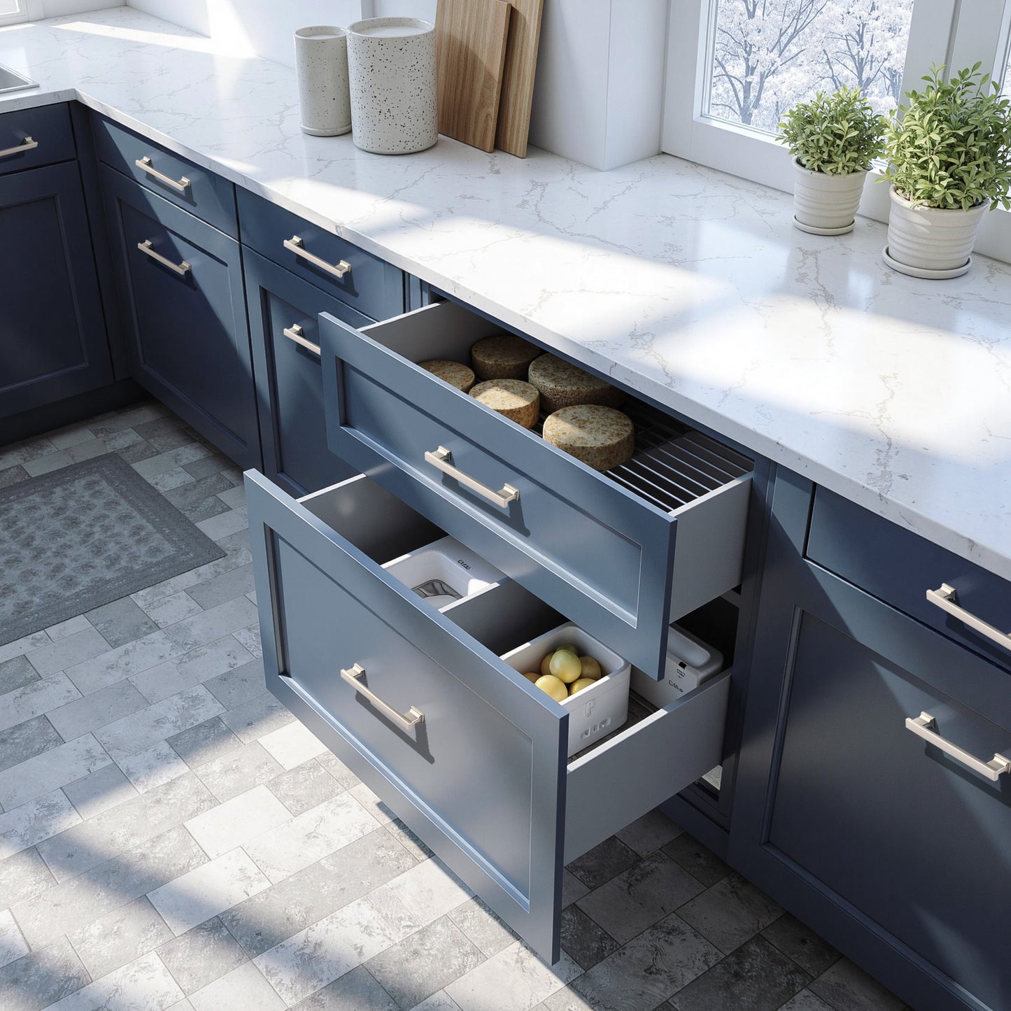 KNOBWELL Zinc Alloy Solid Kitchen Cabinet Handles Drawer Pulls - PD92002