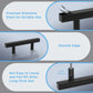 KNOBWELL Matte Black Stainless Steel Cabinet Handles for Bath/Bedroom-PDDJ16HBK