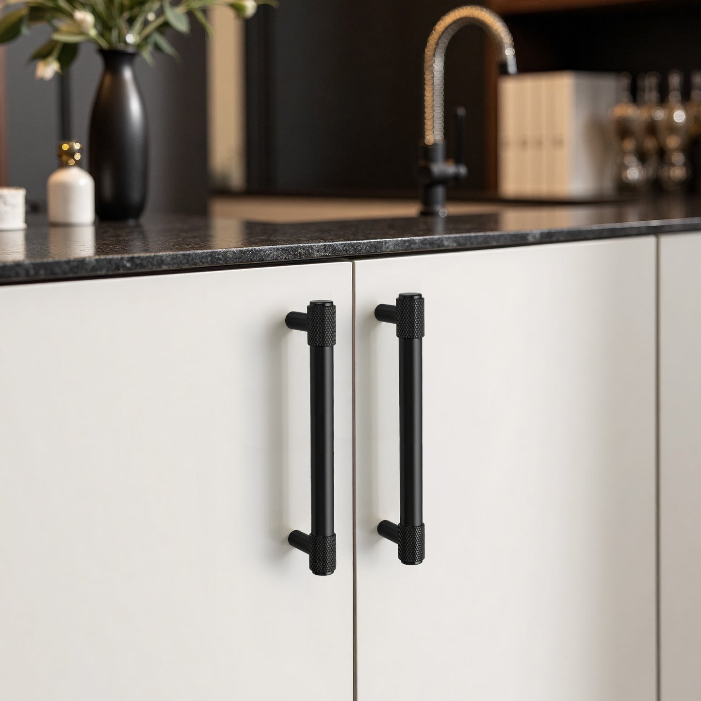 KNOBWELL Aluminum Alloy Solid Kitchen Cabinet Handles Drawer Pulls Cabinet Pulls - PDT02