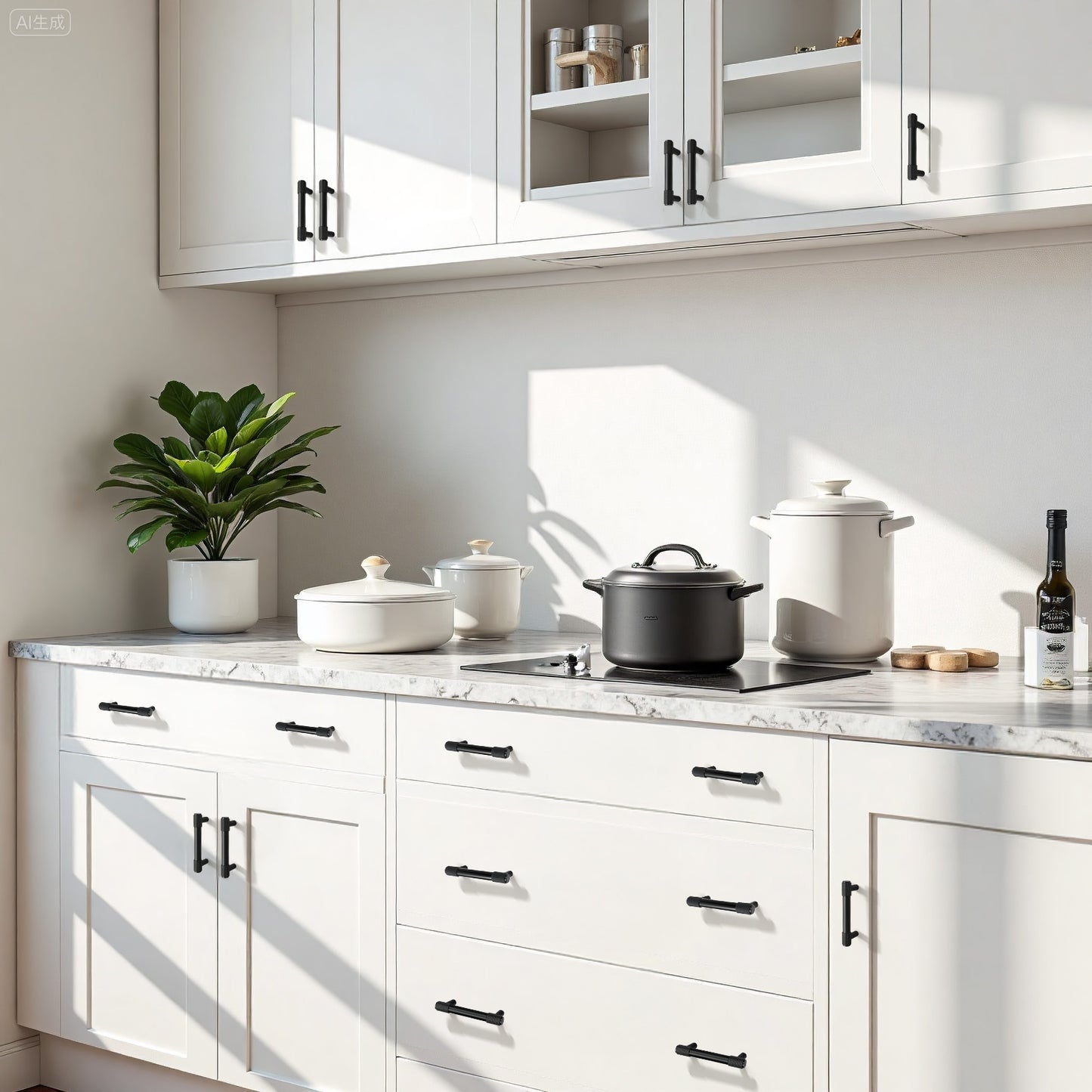 KNOBWELL Aluminum Alloy Solid Kitchen Cabinet Handles Drawer Pulls Cabinet Pulls - PDT02