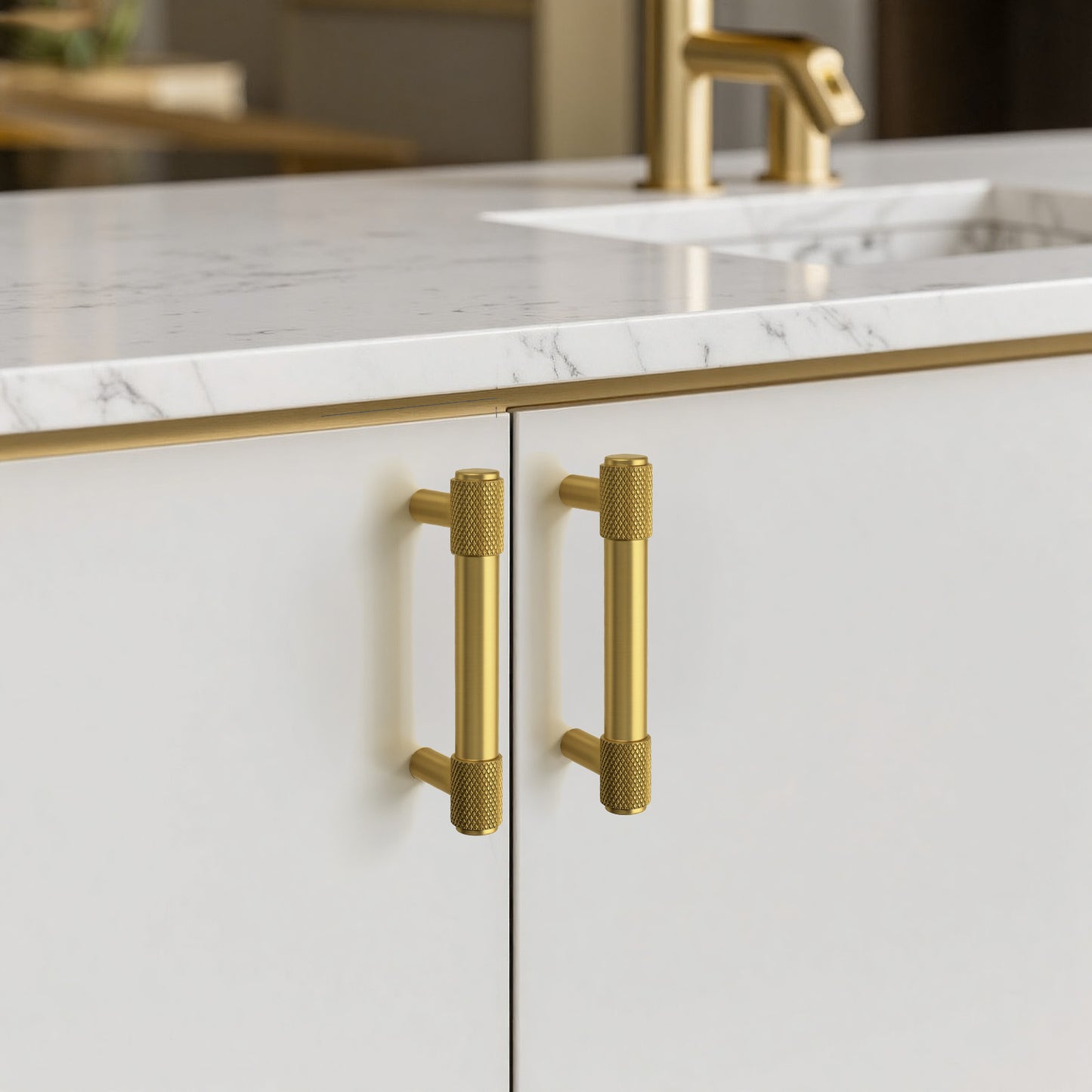 KNOBWELL Aluminum Alloy Solid Kitchen Cabinet Handles Drawer Pulls Cabinet Pulls - PDT02