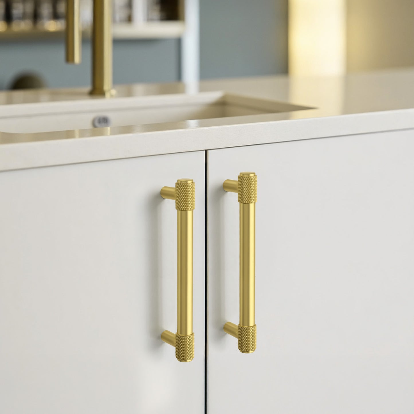 KNOBWELL Aluminum Alloy Solid Kitchen Cabinet Handles Drawer Pulls Cabinet Pulls - PDT02