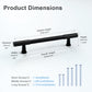 KNOBWELL Cabinet Pulls - Solid Cabinet Handles, Fade-Resistant Surface - Drawer Pulls Kitchen Hardware for Modern Dresser Cupboard Furniture-PDT04
