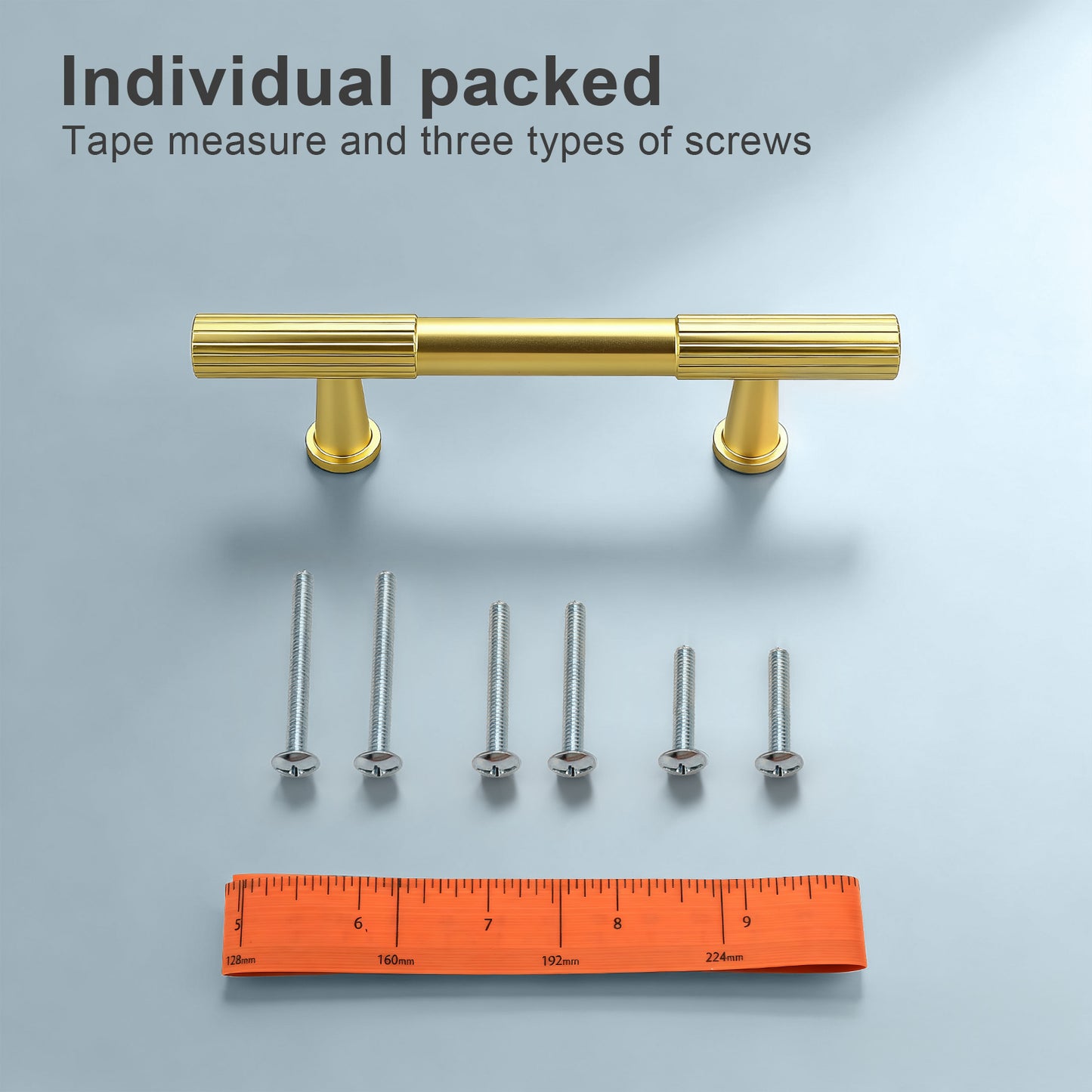 KNOBWELL Cabinet Pulls - Solid Cabinet Handles, Fade-Resistant Surface - Drawer Pulls Kitchen Hardware for Modern Dresser Cupboard Furniture-PDT04