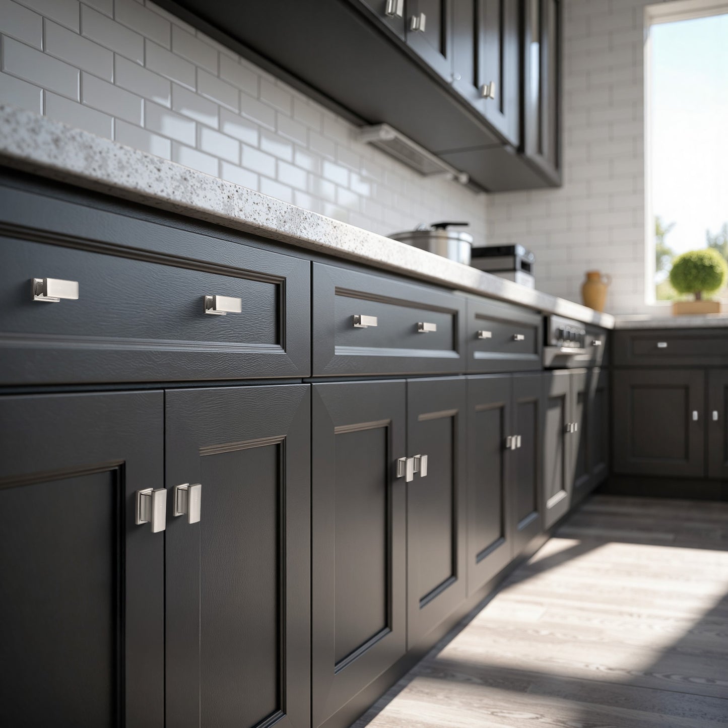 KNOBWELL Zinc Alloy Solid Kitchen Cabinet Handles Drawer Pulls - PD92002