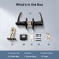 KNOBWELL Minimalist Matte Black Keyed Entry Door Handles Components