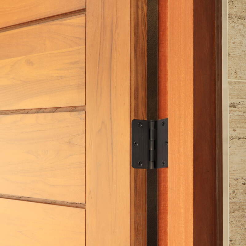 Matte Black Door Hinges - 3.5" x 3.5" inch - 1/4" Radius/ 5/8" Radius/ Square Corners - DH3535BK