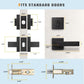 Dimension size of KNOBWELL Double Keyed Black Exterior Door Handles With Deadbolt