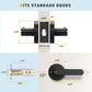KNOBWELL Modern Bed and Bath Door Handles with Lock – Privacy & Passage