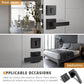 Front and back view of KNOBWELL Double Keyed Black Exterior Door Handles With Deadbolt