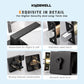 Details of KNOBWELL Double Keyed Black Exterior Door Handles With Deadbolt