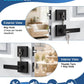 Front and back view of KNOBWELL Heavy Duty Double Cylinder Keyed Entry Door Lever with Deadbolt