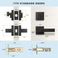 Size dimensions of Knobwell Modern Black Passage Door Lever With Single Cylinder Deadbolt Lock