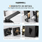 Close-up of Knobwell Modern Black Passage Door Lever With Single Cylinder Deadbolt Lock