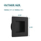 Square Black Flush Pull for Kitchen Cabinet, Sliding Closet and Drawer Finger Pull - Diameter for 2-3/4" and 2" - MH009BK