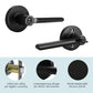 Classic Round Push Button Privacy Door Levers - DL1637BK