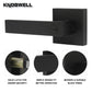 KNOBWELL 6 Pack Door Handles Black, Privacy Door Lever