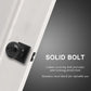 Square Rosette with Flat Round Push Button Privacy Door Knobs - DLS09BK