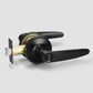KNOBWELL Minimalist Matte Black Privacy Door Handle with Lock