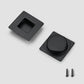 Square Black Flush Pull for Kitchen Cabinet, Sliding Closet and Drawer Finger Pull - Diameter for 2-3/4" and 2" - MH009BK