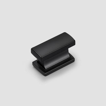 Knobwell Matte Black Rectangle Kitchen Cabinet Knobs, Decorative Dresser Drawer Pulls - PS92001BK